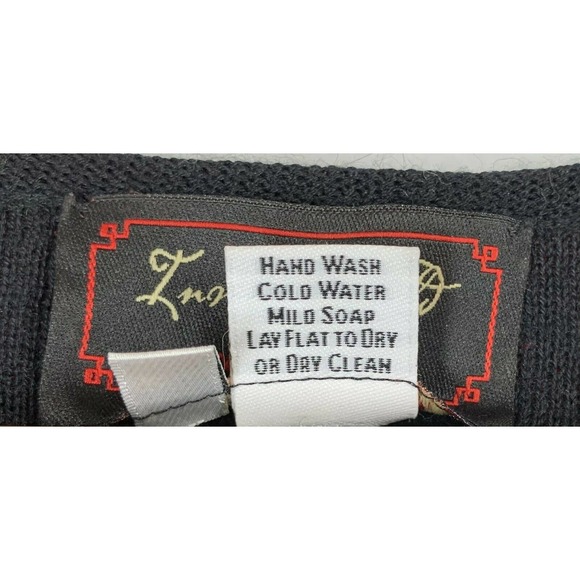 Women's INVISIBLE WORLD Sz. XL Arabesque Reversible Baby Alpaca Cardigan Sweater - Picture 11 of 12